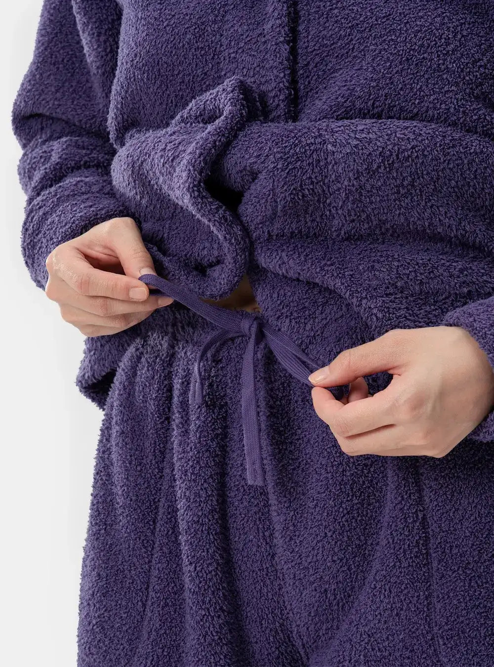 Plush Fleece Snap-Front Pajama Set