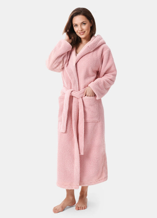 Hooded Fluffy Warm Plush Robe