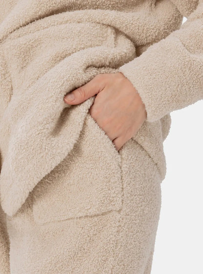 Plush Fleece Snap-Front Pajama Set