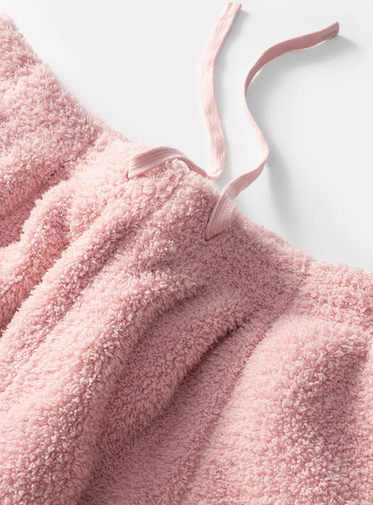Plush Fleece Snap-Front Pajama Set