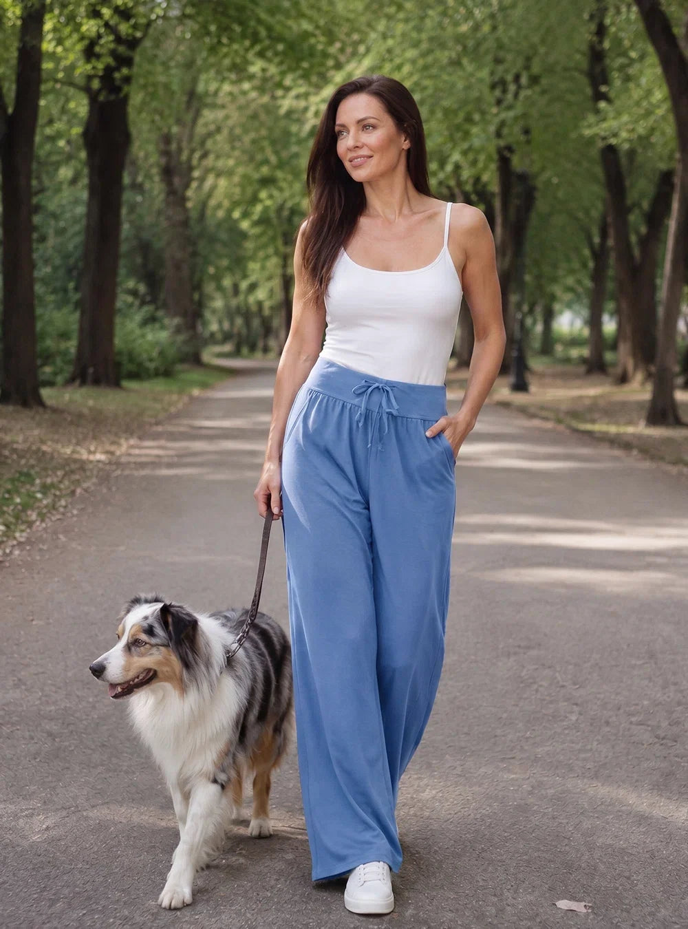 Cotton-Rayon Smooth Relaxed Lounge Pants