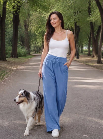 Cotton-Rayon Smooth Relaxed Lounge Pants