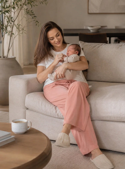 Cotton-Rayon Smooth Relaxed Lounge Pants