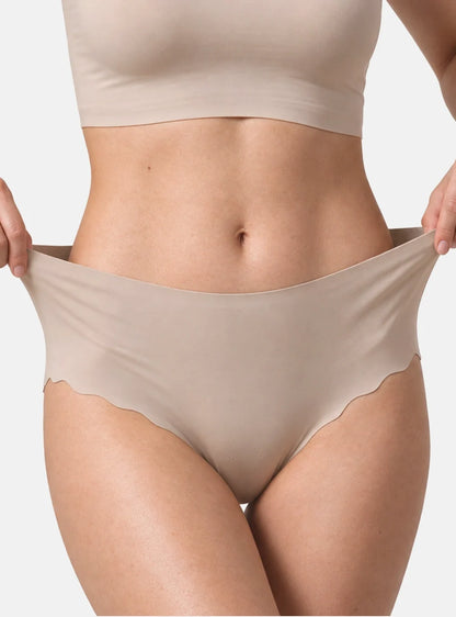 Seamless Scalloped Mid-Rise Briefs (6-Pack)
