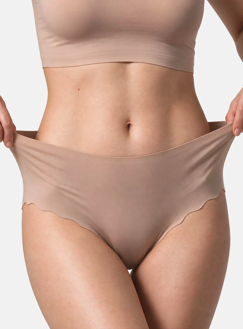 Seamless Scalloped Mid-Rise Briefs (6-Pack)