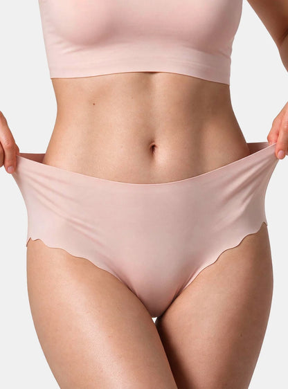Seamless Scalloped Mid-Rise Briefs (6-Pack)