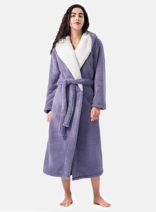 Hooded Fluffy Soft Plush Robe