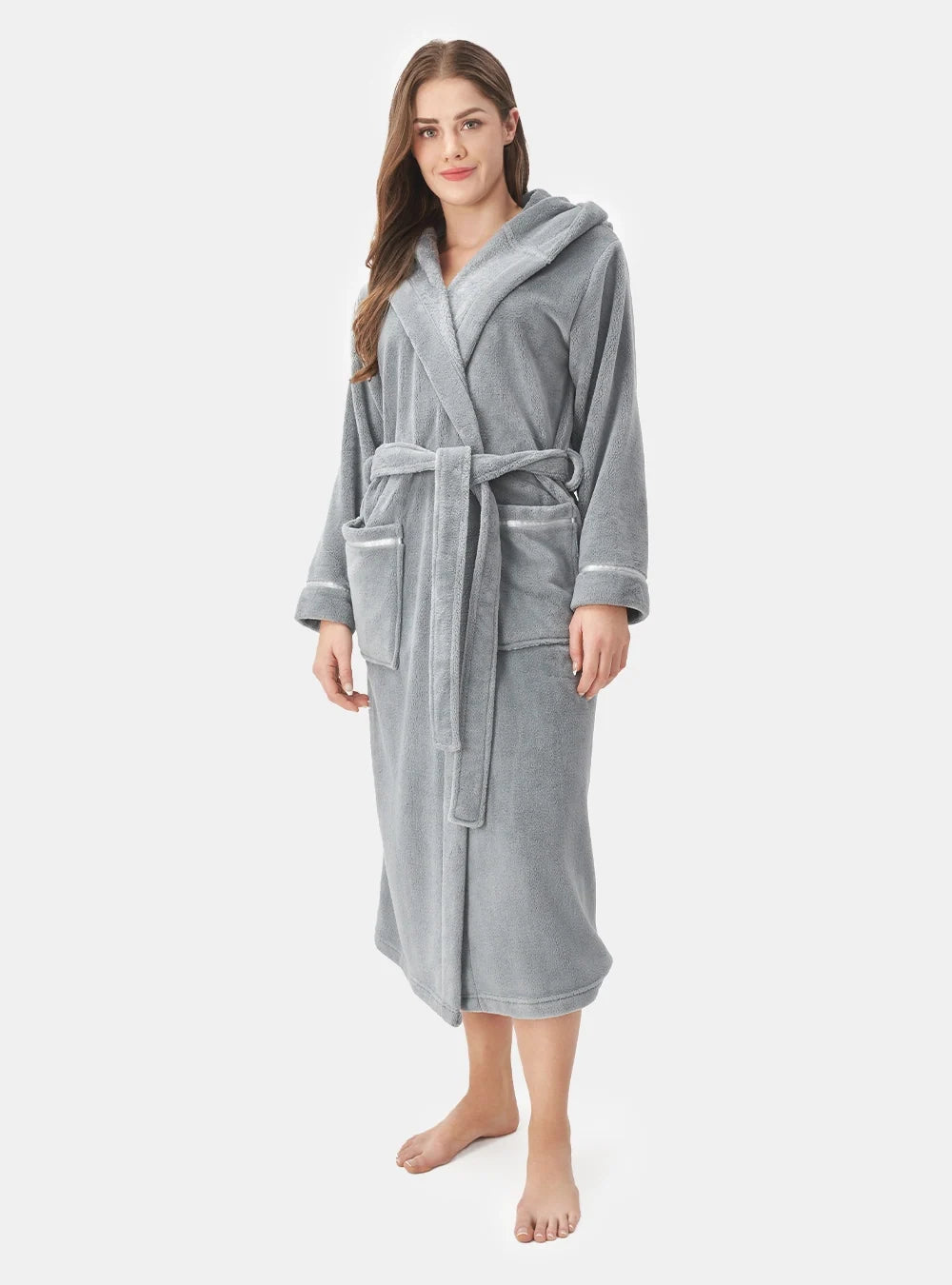 Hooded Fluffy Plush Robe