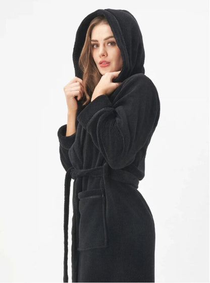 Hooded Fluffy Plush Robe