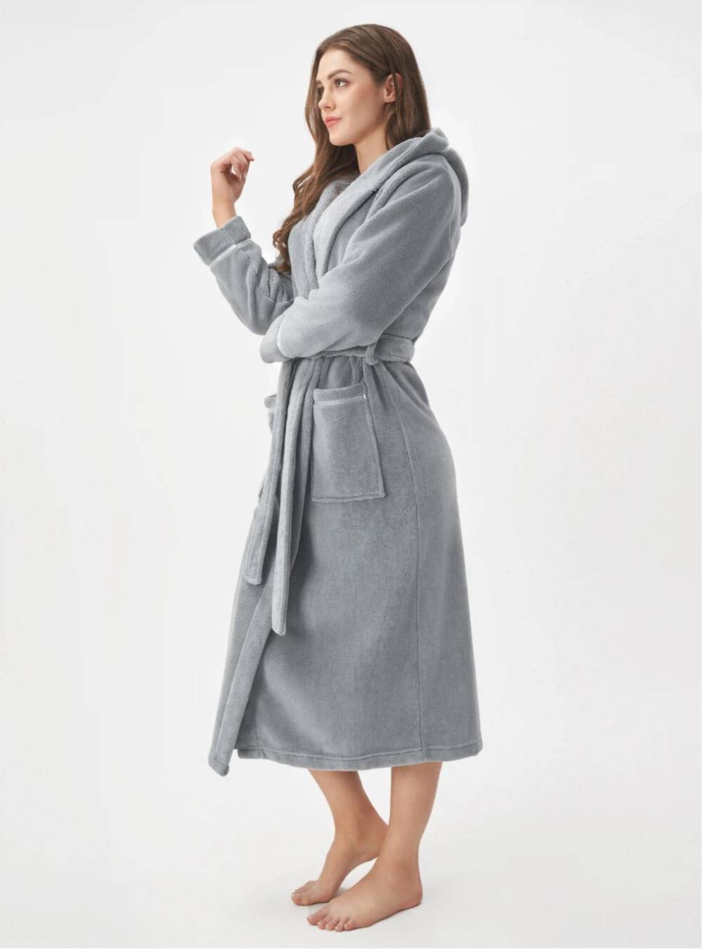 Hooded Fluffy Plush Robe