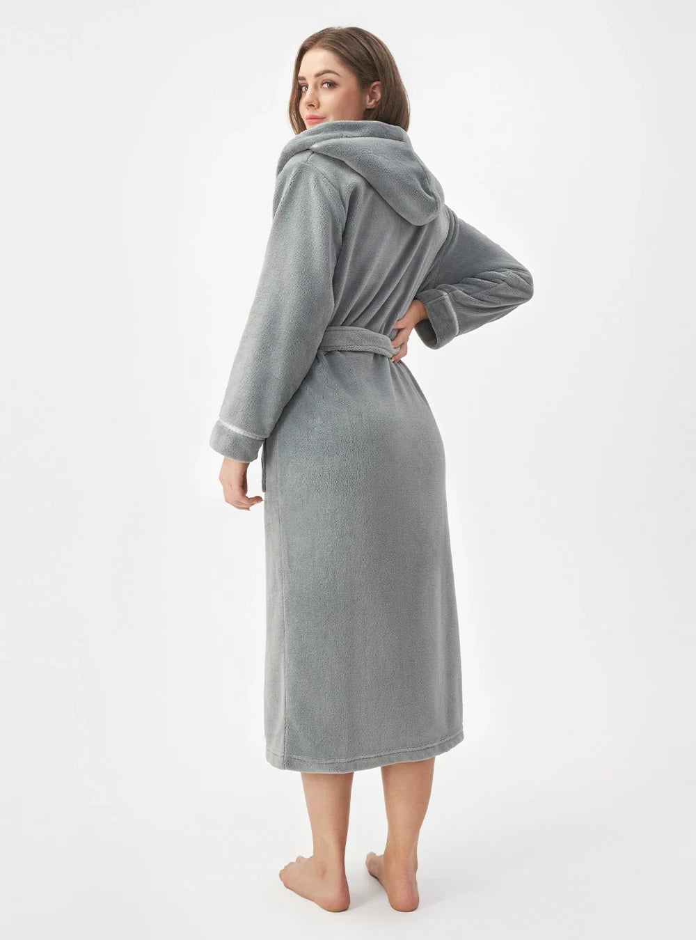 Hooded Fluffy Plush Robe