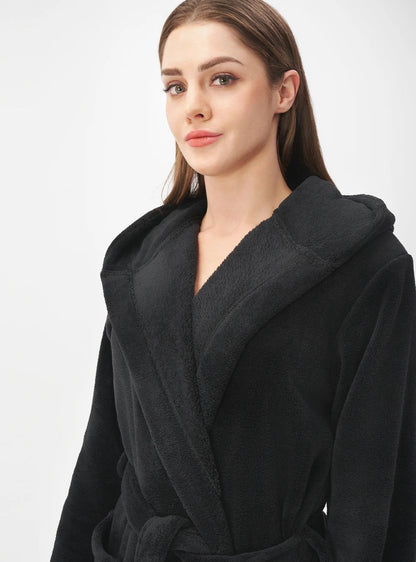 Hooded Fluffy Plush Robe