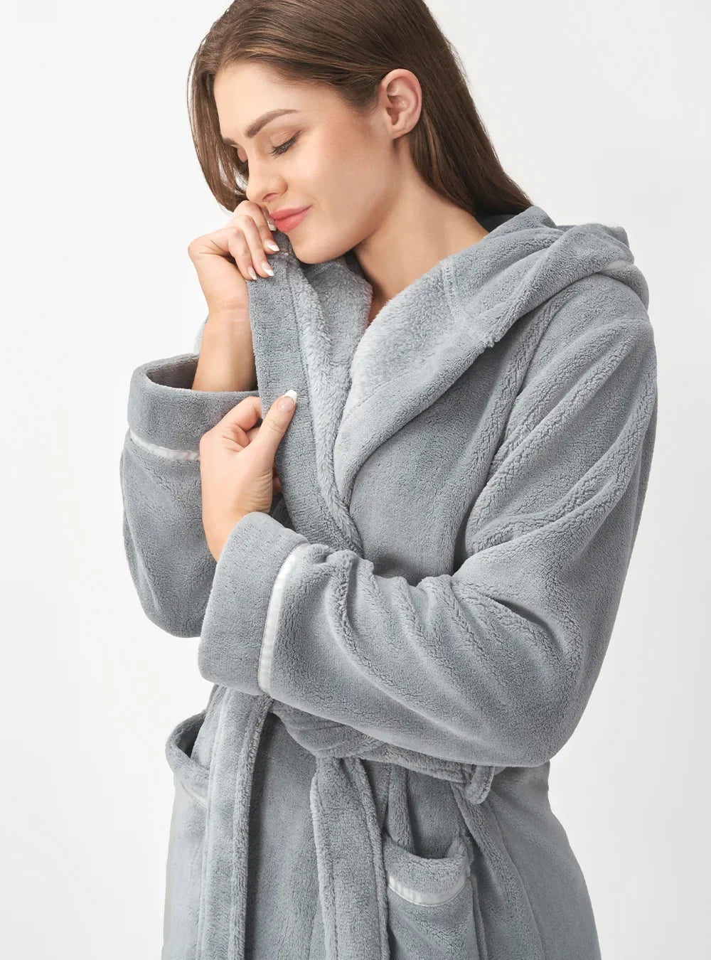 Hooded Fluffy Plush Robe