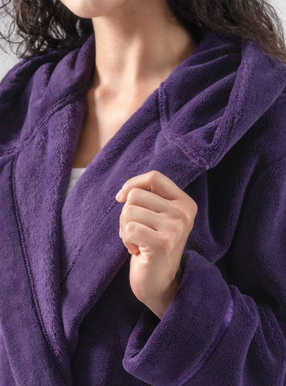Hooded Fluffy Plush Robe