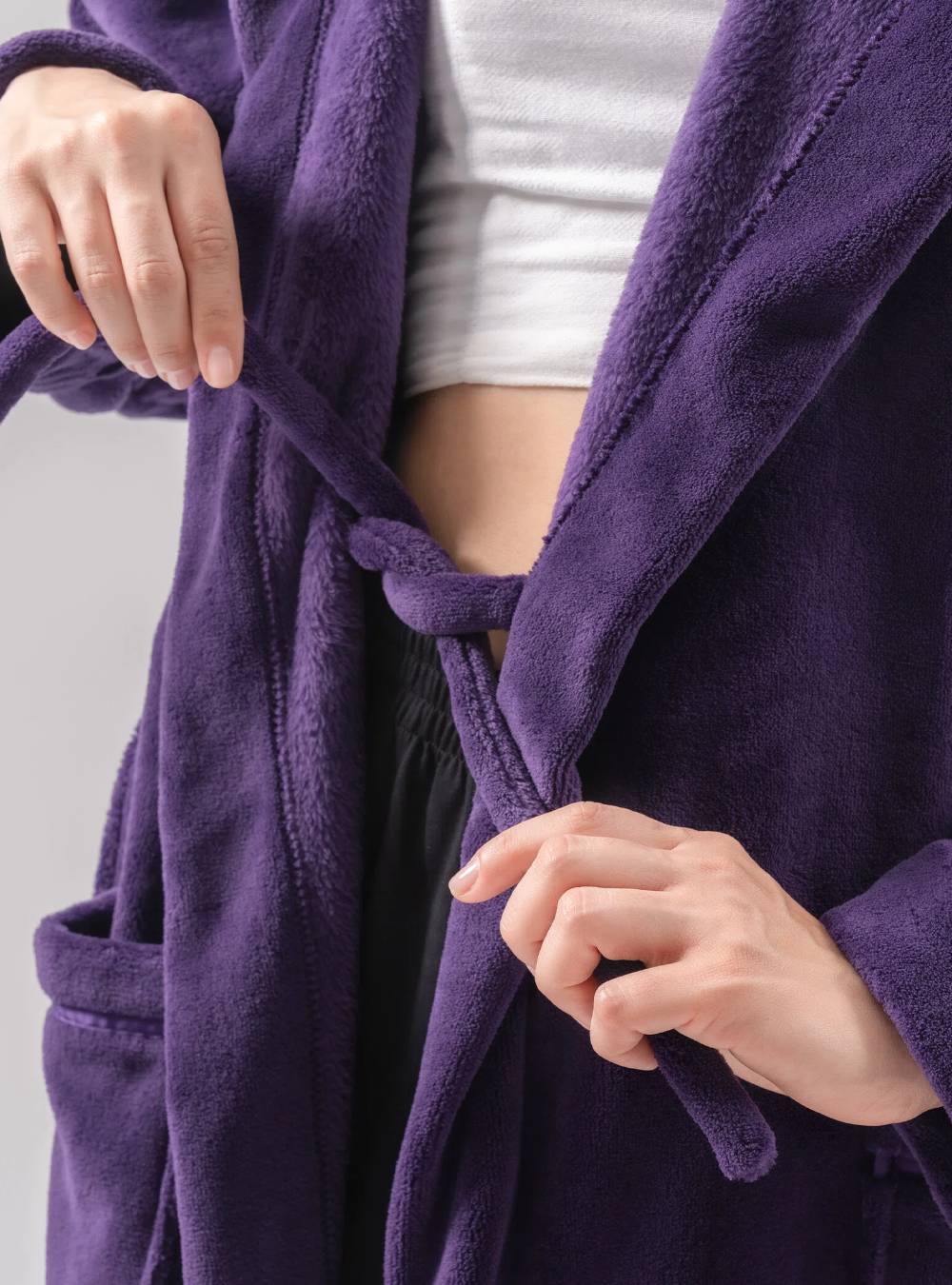 Hooded Fluffy Plush Robe