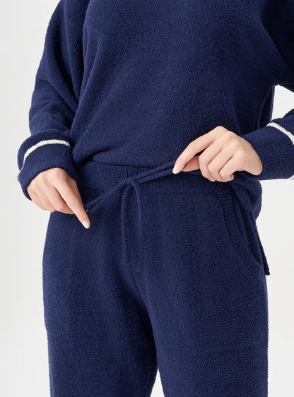 Plush Fleece V-Neck Pajama Set