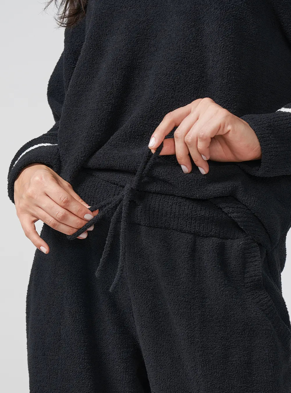 Plush Fleece V-Neck Pajama Set