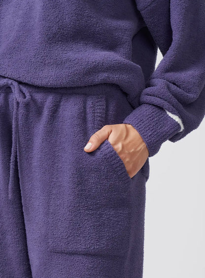 Plush Fleece V-Neck Pajama Set