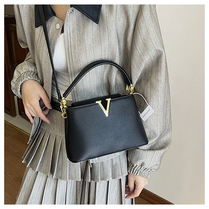 The Margot Bag — Structured Top Handle Bag with Gold Hardware