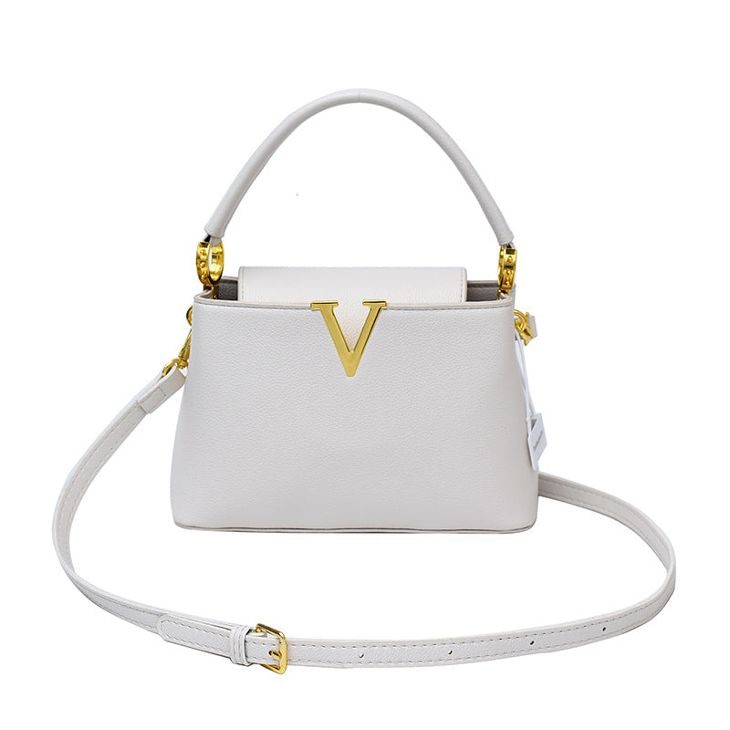 The Margot Bag — Structured Top Handle Bag with Gold Hardware