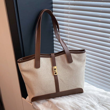 The Camille Tote — Canvas & Vegan Leather Tote