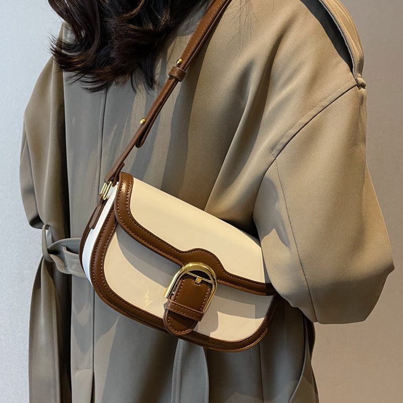 The Ines Bag — Buckle Saddle Crossbody in Vegan Leather