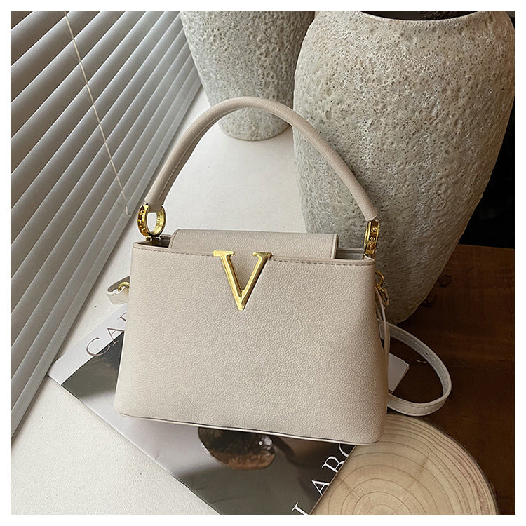 The Margot Bag — Structured Top Handle Bag with Gold Hardware