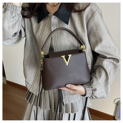 The Margot Bag — Structured Top Handle Bag with Gold Hardware
