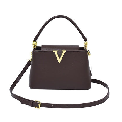 The Margot Bag — Structured Top Handle Bag with Gold Hardware