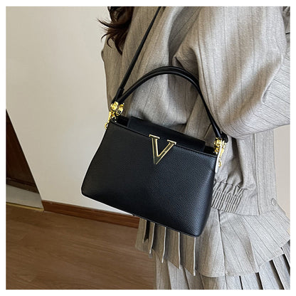 The Margot Bag — Structured Top Handle Bag with Gold Hardware