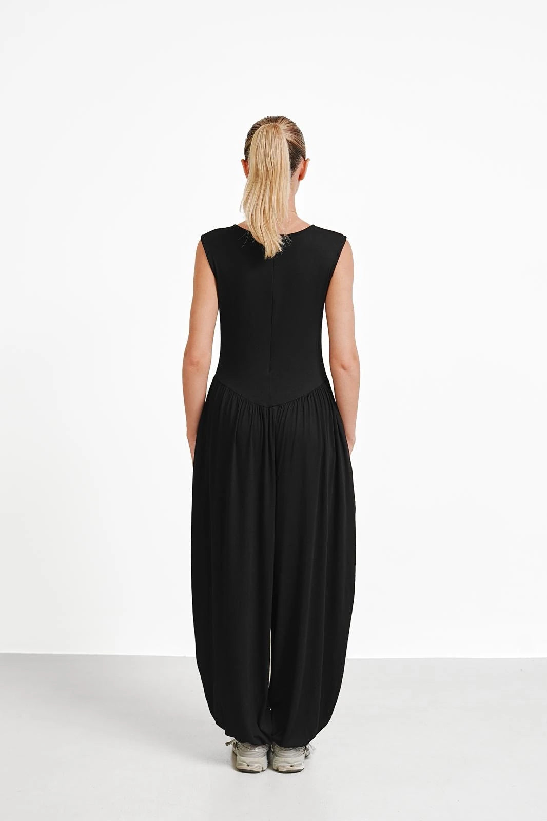 The Vale Jumpsuit — Sleeveless Wide-Leg Jumpsuit with Pockets